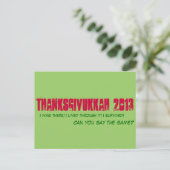 Thanksgivukkah 2013 - Postkarte (Stehend Vorderseite)