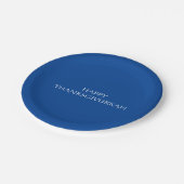 Thanksgivukkah blauer Erntedank Hanukkah Pappteller (Schrägansicht)