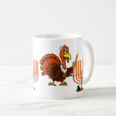 Thanksgivukkah die Türkei, die Menorah Kaffeetasse (VorderseiteRechts)