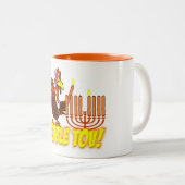 Thanksgivukkah die Türkei verschlingen Tov Tasse (VorderseiteRechts)