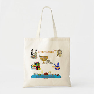 THANKSGIVUKKAH GEBEN DANK-GESCHENKE FÜR CHANUKKA TRAGETASCHE