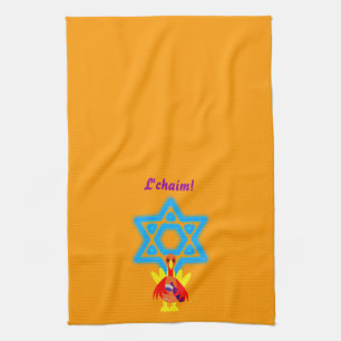 Thanksgivukkah Geschirrtuch-Wein, der die Türkei Geschirrtuch