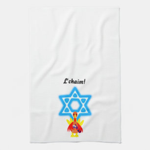 Thanksgivukkah Geschirrtuch-Wein, der die Türkei Geschirrtuch