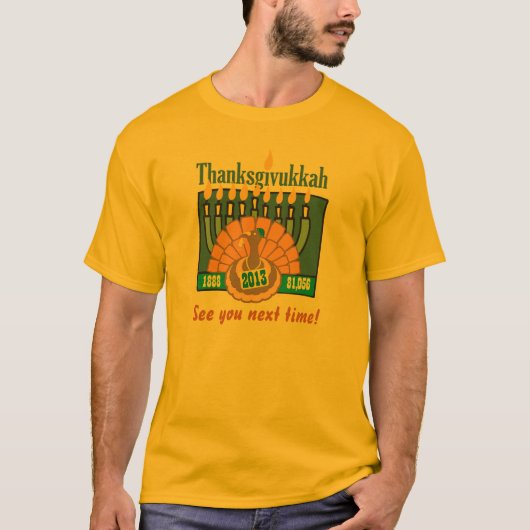 Thanksgivukkah langes Hülsen-Shirt T-Shirt (Vorderseite)
