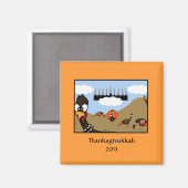 Thanksgivukkah Scene Magnet (Vorderseite/Rückseite)