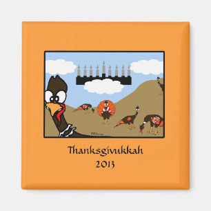 Thanksgivukkah Szenen-Magnet Magnet