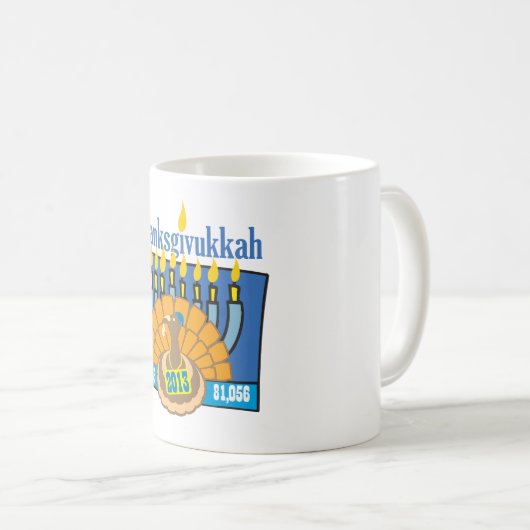 Thanksgivukkah Tasse (VorderseiteRechts)