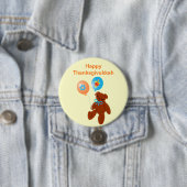 Thanksgivukkah Teddybär mit Ballon-Knopf Button (Beispiel)