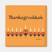 Thanksgivukkah Türkei Menorah Magnet (Vorne)
