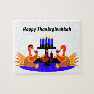 Thanksgivukkah Wein, der Truthahn-Puzzlespiel Puzzle