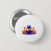 Thanksgivukkah Wein, der Truthähne röstet Button (Vorne & Hinten)