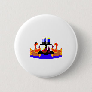 Thanksgivukkah Wein, der Truthähne röstet Button