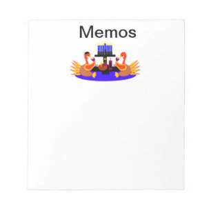Thanksgivukkah Wine Toasting Trukeys Memo Pad Notizblock