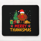 Thanksmas Weihnachts-Erntedank Türkei Santa Mousepad (Vorne)