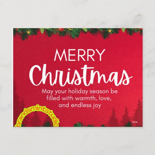 Thanku card feiertagspostkarte (Rückseite)