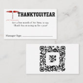 THANKYOU1JAHRESKupon Visitenkarte (Vorne/Hinten)