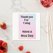 Thankyou bedruckte Serviette (Beispiel)