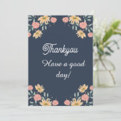 Thankyou Card einzigartiges Design Dankeskarte (Stehend Vorderseite)