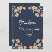 Thankyou Card einzigartiges Design Dankeskarte (Vorne/Hinten)