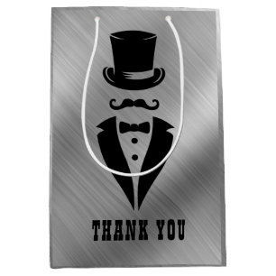 Thankyou Tuxedo Silver Mittlere Geschenktüte