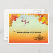 Thankyoucard Postkarte (Vorne/Hinten)