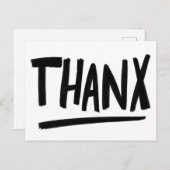 THANX Rough Brushstrokes Danke CUSTOM Postkarte (Vorne/Hinten)