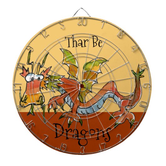 Thar Be Dragons Dartscheibe (vorne)