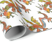 Thar Be Dragons Geschenkpapier (Rolleneckpunkt)