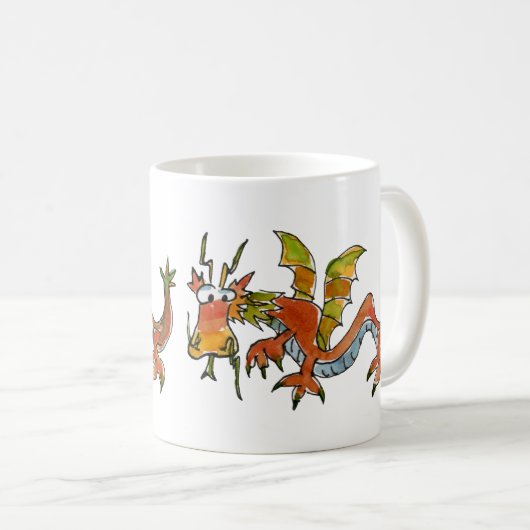 Thar Be Dragons Kaffeetasse (VorderseiteRechts)