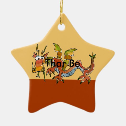 Thar Be Dragons Keramikornament (Vorne)