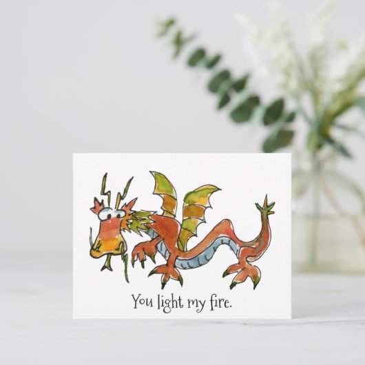 Thar Be Dragons Postkarte (Stehend Vorderseite)