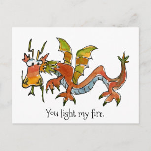 Thar Be Dragons Postkarte