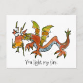 Thar Be Dragons Postkarte (Vorderseite)
