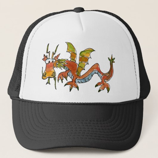 Thar Be Dragons Truckerkappe (Vorderseite)
