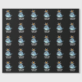 Thar She Bowls Funny Whale Bowling Pun Dark BG Geschenkpapier (Flach)