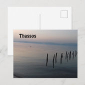 Thassoblick von Skala Rachoni Postkarte (Vorne/Hinten)