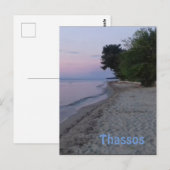 Thassoblick von Skala Rachoni Postkarte (Vorne/Hinten)