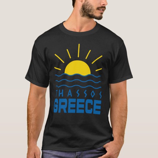 Thassos Griechenland Sonnenschein und Meer Männer T-Shirt (Vorderseite)