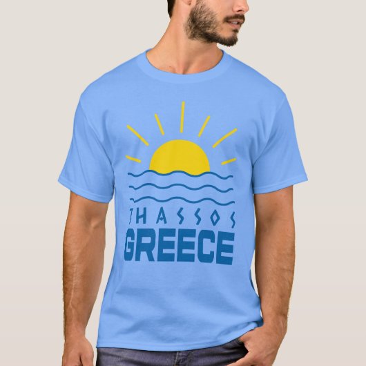 Thassos Griechenland Sonnenschein und Meer Männer T-Shirt (Vorderseite)