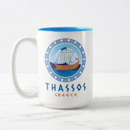 Thassos, Griechenland Zweifarbige Tasse