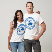 Thassos, griechische Flagge männlich weiß T-Shirt (Unisex)