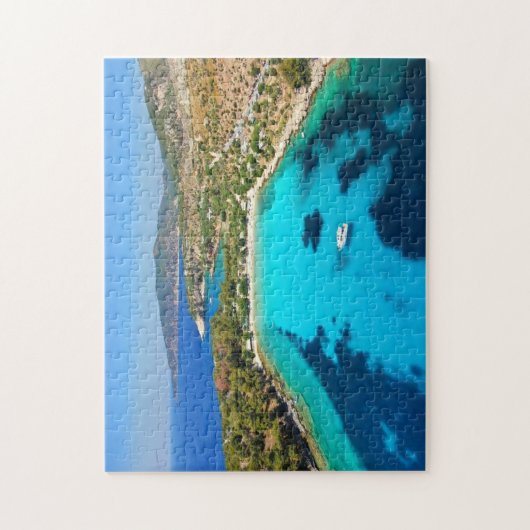 Thassos Island Kavala Greece Turquoise Water Blue Puzzle (Vertikal)