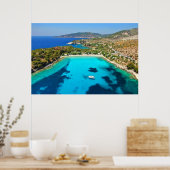 Thassos Island Kavala Griechenland Türkis Water Bl Poster (Küche)
