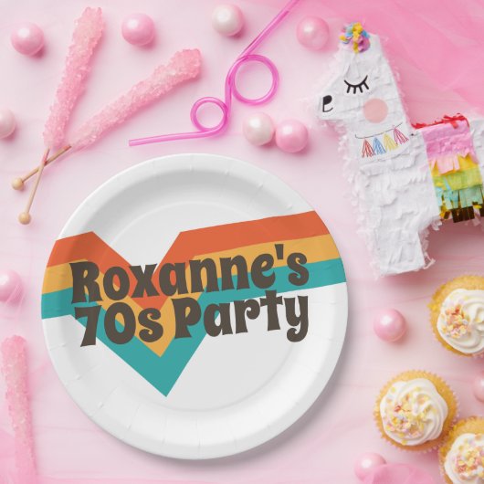 That 70s Birthday Party  Pappteller (Party)