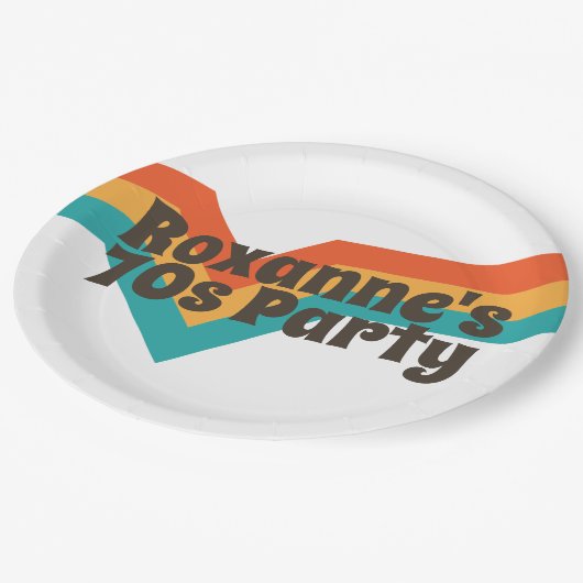 That 70s Birthday Party  Pappteller (Schrägansicht)