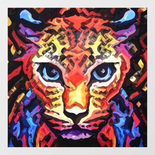 That Colorful Leopard Look  Fensteraufkleber (Blatt)