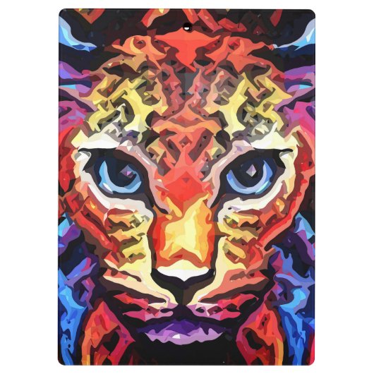 That Colorful Leopard Look  Klemmbrett (Rückseite)