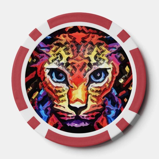 That Colorful Leopard Look Pokerchips (Rückseite)