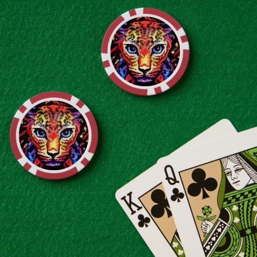 That Colorful Leopard Look  Pokerchips (Pokertisch (doppelt))