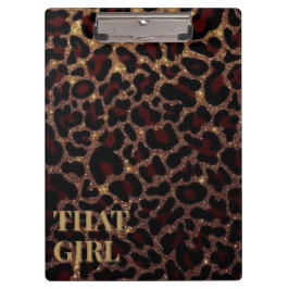 That Girl Leopard Print Clipboard Klemmbrett